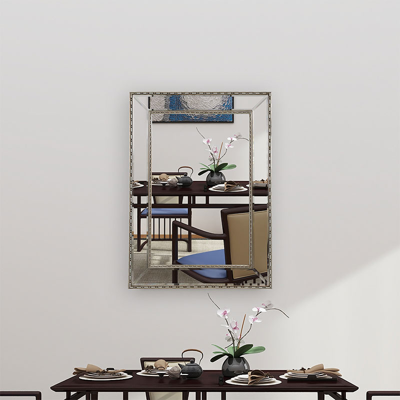 Wooden Frame Glass Mirror XR36110-1